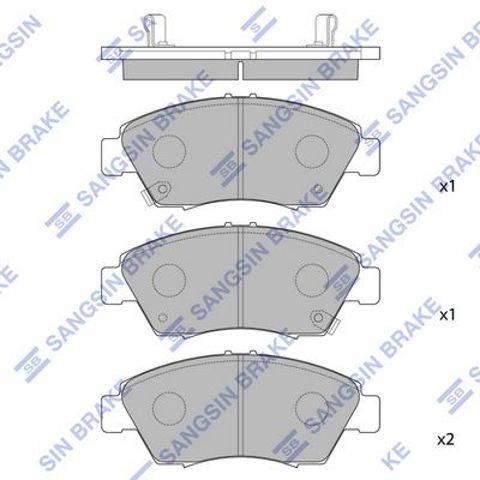 Колодки тормозные дисковые комплект SP1221 SANGSIN