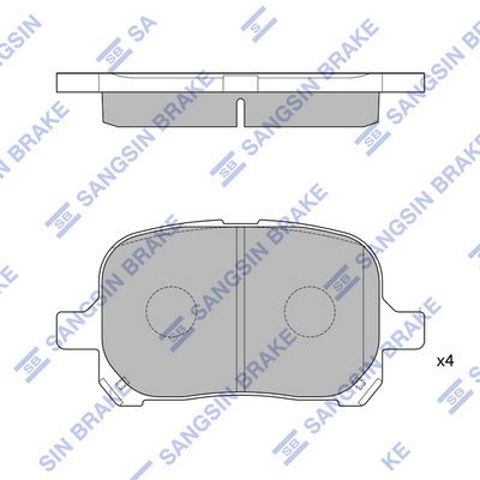 Колодки тормозные SP1226 SANGSIN