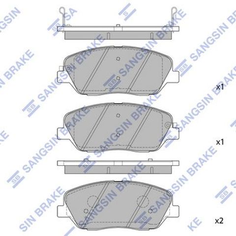 Колодки тормозные SP1248 SANGSIN