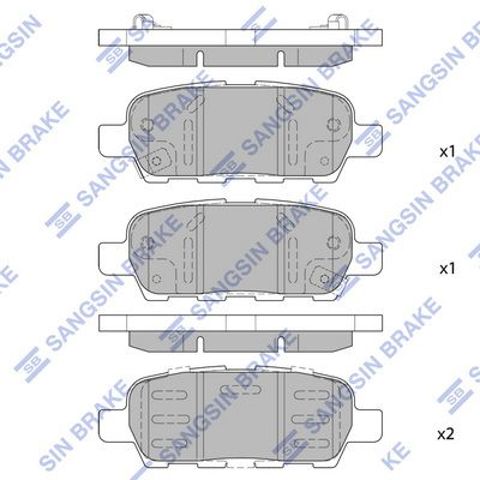 Колодки тормозные дисковые комплект SP1250 SANGSIN