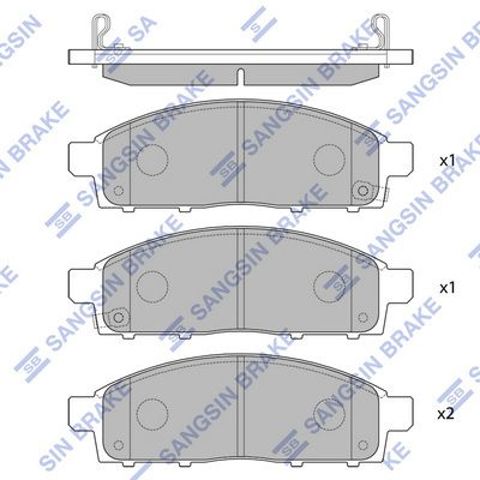 Колодки тормозные SP1361 SANGSIN