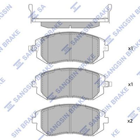 Передние тормозные колодки SP1367 SANGSIN
