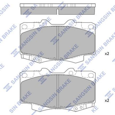 Колодки тормозные передние дисковые SP1375 SANGSIN