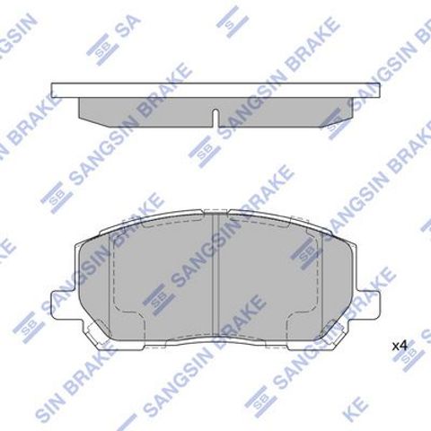 Колодки тормозные дисковые комплект SP1384 SANGSIN