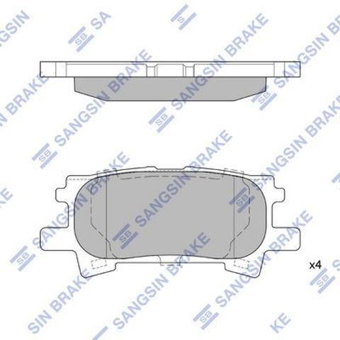 Задние дисковые колодки SP1385 SANGSIN