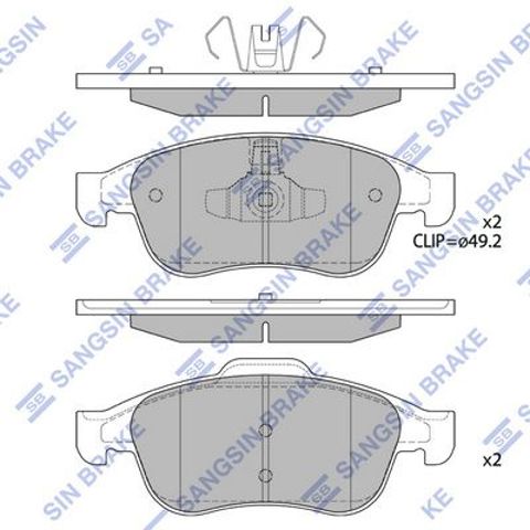 Колодки передние SP1390 SANGSIN