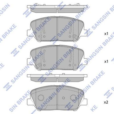 Передние тормозные колодки SP1403 SANGSIN
