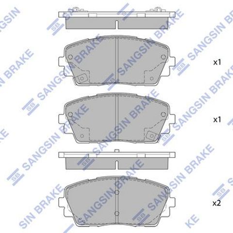 Колодки тормозные SP1405 SANGSIN