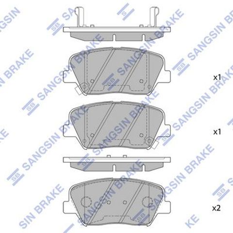 Передние тормозные колодки SP1424 SANGSIN
