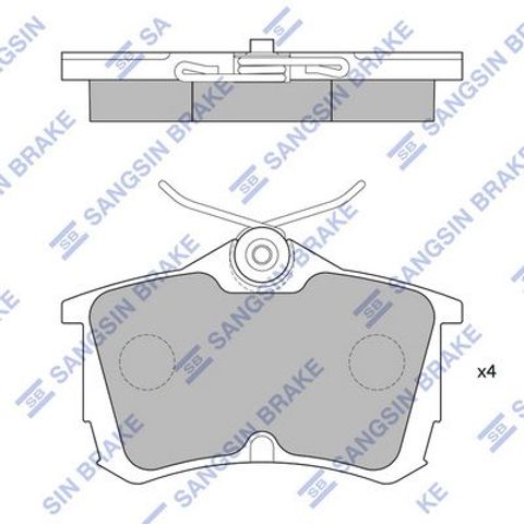 SP1635 SANGSIN Задние тормозные колодки купить в Черкассы
