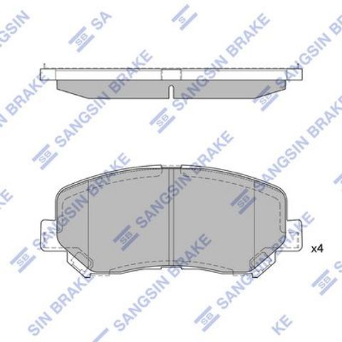 Колодки тормозные SP1671 SANGSIN