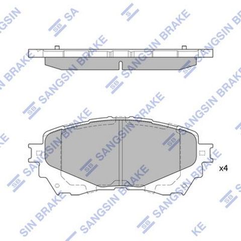 Колодки тормозные SP1728 SANGSIN