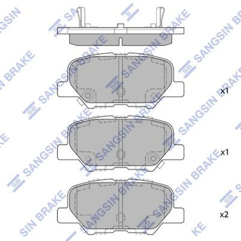 Задние дисковые колодки SP1731 SANGSIN