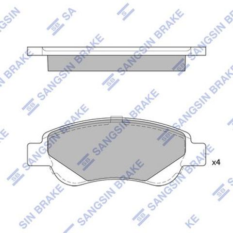 Колодки тормозные SP1750 SANGSIN