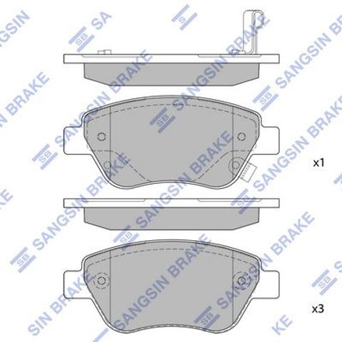 Колодки тормозные SP1810 SANGSIN