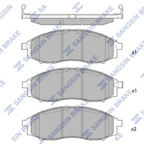 Передние тормозные колодки SP2078 SANGSIN