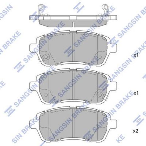 Колодки передние SP2113 SANGSIN