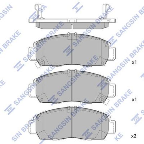 Колодки передние SP2114 SANGSIN