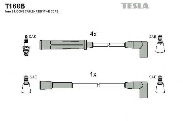 Комплект проводов зажигания T168B