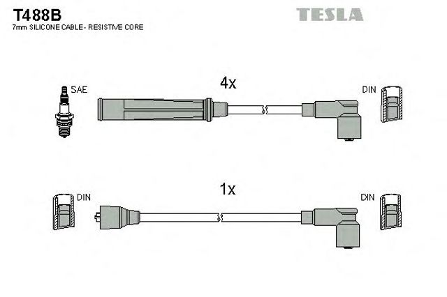 Провода высоковольтные T488B