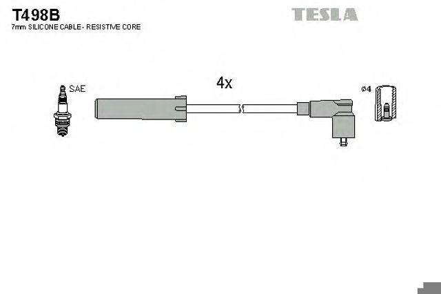 Комплект проводов зажигания T498B
