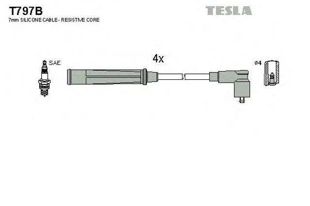 Комплект проводов зажигания T797B