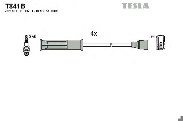 Комплект проводов зажигания T841B