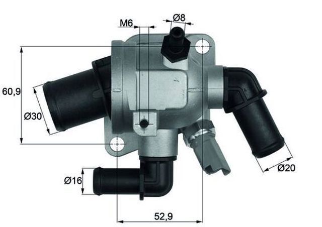 Термостат в корпусе TI17388 MAHLE