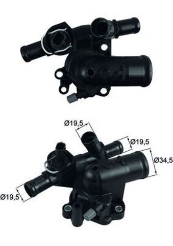 Термостат в сборе TI24883 MAHLE