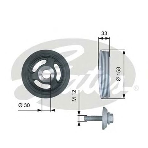 Демпфер коленвала TVD1061A GATES