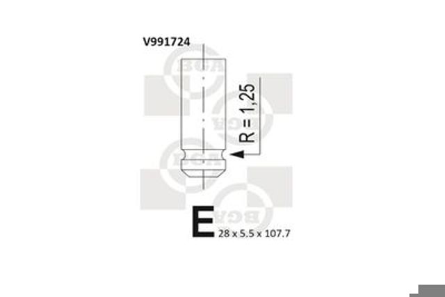 Клапан ex, 1.6i 16v /duster 10-, logan 04- V991724