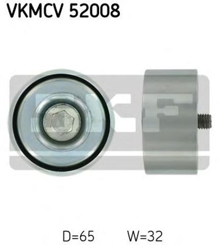 Відвідний/напрямний ролик, поліклиновий ремінь VKMCV 52008