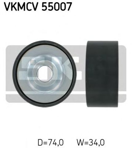Відвідний/напрямний ролик, поліклиновий ремінь VKMCV 55007