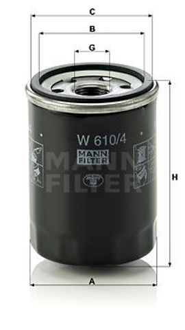 W6104 MANN Масляный фильтр купить в Полтава