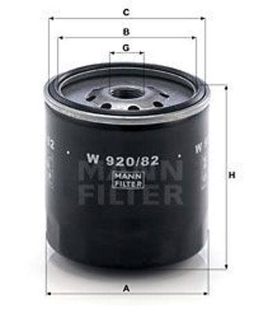 MANN W92082 Фильтр масляный в наличии Запорожье