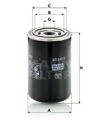 Фильтр гидравлической системы WD9402 MANN