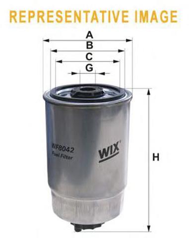Фильтр топливный, bedford astramax/astra van, cf  renault (rvi) b (+messenger)  opel kadett d/e  ren WF8049