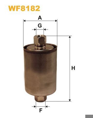 Фильтр топливный, lada (ba3) 2107 (toscana), 2108/2109 (lada samara/lada sputnik/lada diva), 21099 , WF8182