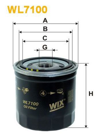 Масляный фильтр двигателя WL7100 WIX