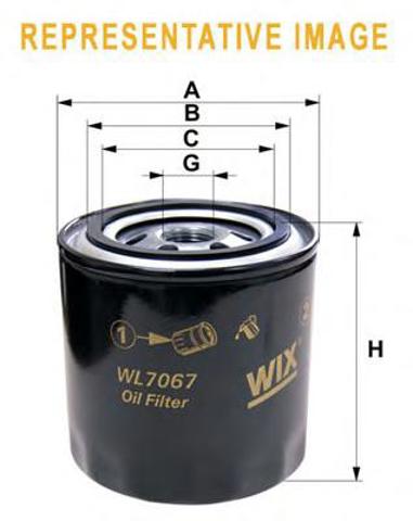 Фильтр масляный, steinbock cd/cl  ford probe  kia sportage  mazda 626 (82-87) (gc), 626 (87-92) (gd/ WL7164