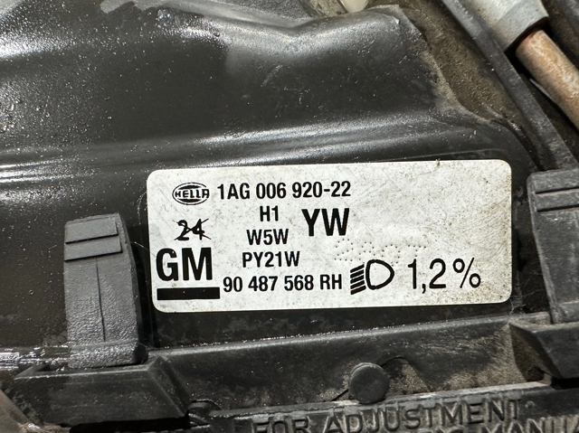 90487568 OPEL Правая фара купить в Тернополь