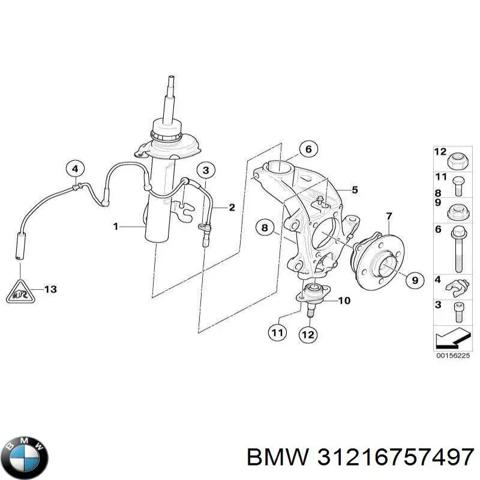 Цапфа передняя левая 31216757497 BMW