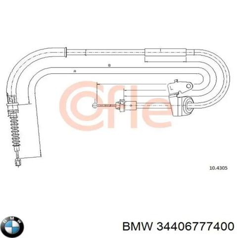 Трос ручного тормоза 34406777400 BMW