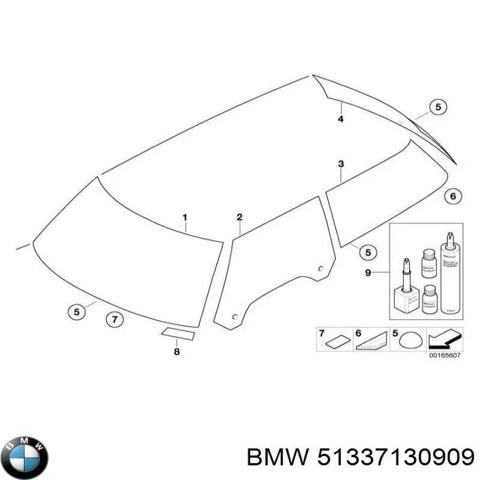 Окно (передней двери) двери 51337130909 BMW