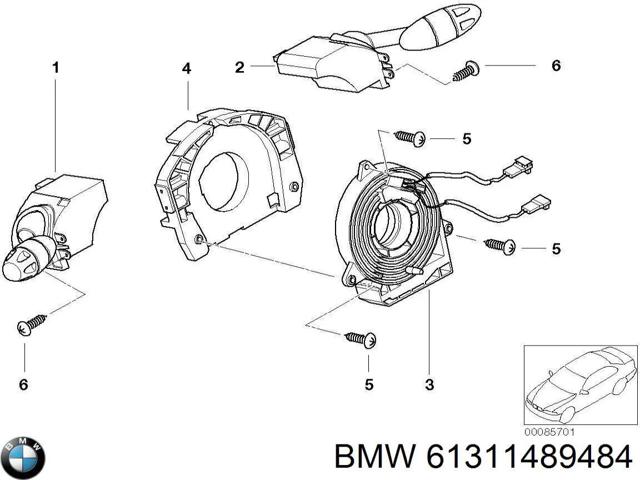 Подрулевой правый переключатель  61311489484 BMW