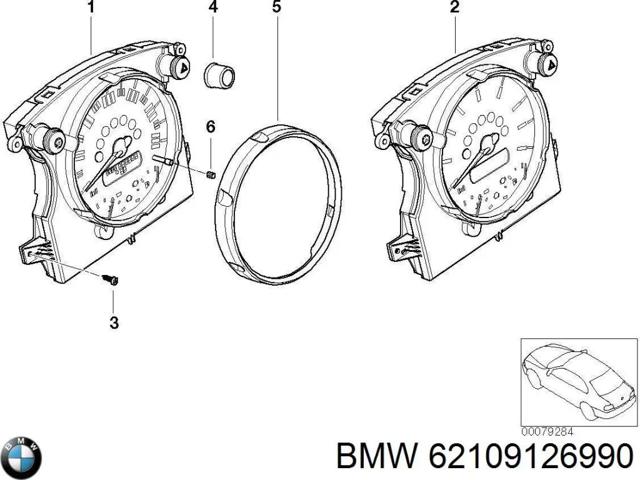 Блок шкалы спидометра 62109126990 BMW