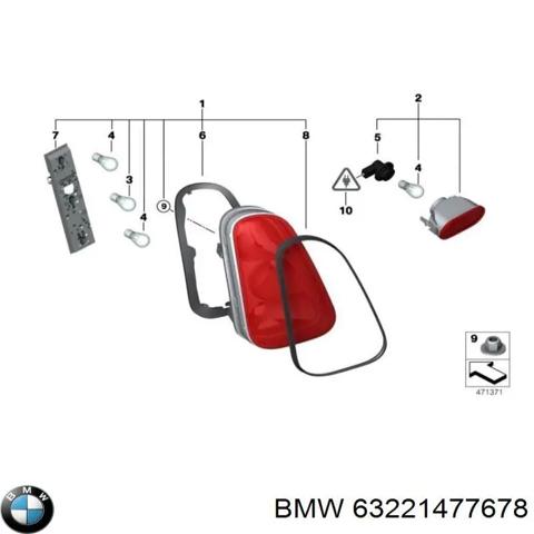 Задняя противотуманка 63221477678 BMW