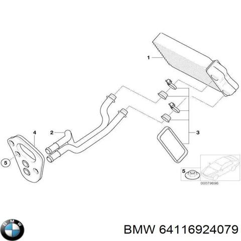 Патрубок печки 64116924079 BMW