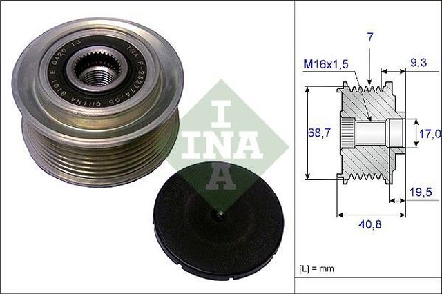 INA 535007910 Шкив генератора в наличии Каменское
