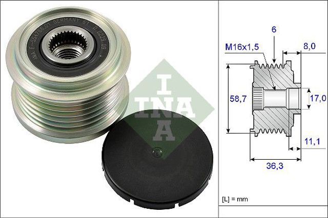 535016010 INA Шкив генератора купить в Ирпень